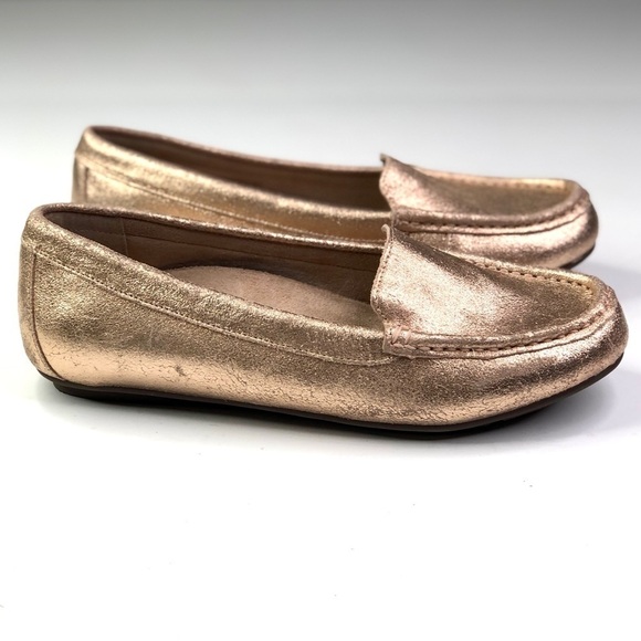 Vionic Debbie Metallic rose gold mocs moccasins loafers orthopedic 7 - Picture 2 of 11